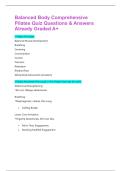 Balanced Body Comprehensive Pilates Quiz Questions & Answers Already Graded A&plus;