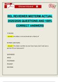 REL REVIEWER MIDTERM ACTUAL 2025&sol;2026 QUESTIONS AND 100&percnt; CORRECT ANSWERS