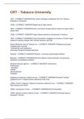 CRT - Tobacco University Questions and Answers Best rated A&plus; Guaranteed Success Latest Update