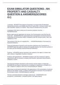 EXAM SIMULATOR QUESTIONS - NH PROPERTY AND CASUALTY QUESTION & ANSWERS&lpar;SCORED A&plus;&rpar;