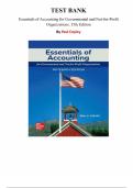 Essentials of Accounting for Governmental and Not-for-Profit Organizations &ndash; 15th Edition &lpar;Paul Copley&rpar; &vert; Complete Test Bank for Chapters 1&ndash;14