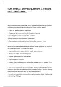 NUFT 204 EXAM 1 REVIEW QUESTIONS & ANSWERS RATED 100&percnt; CORRECT&period;