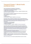 Townsend Chapter 1&colon; Mental Health and Mental Illness  Questions and Answers Best rated A&plus; Guaranteed Success Latest Update