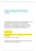NAPLEX EASY EXAM QUESTIONS AND CORRECT ANSWERS &vert; LATEST 2025-2026 VERSION