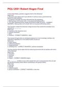 POLI 2051 Robert Hogan Final  Questions & Answers Solved 100&percnt; Correct&excl;&excl;