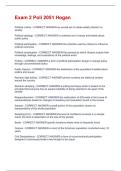 Exam 2 Poli 2051 Hogan Questions & Answers Already Graded A&plus;