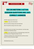 ESE 200 MIDTERM 3 ACTUAL 2025&sol;2026 QUESTIONS AND 100&percnt; CORRECT ANSWERS