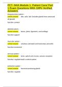 PCT- NHA Module 1 Patient Care Part 1 Exam Questions With 100- Verified Answers.docx