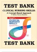 Nursing Skills&colon; A Concept-Based Approach &vert; 4th Edition &vert; Pearson Education &vert; Complete Test Bank with Answers