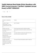 VanEd National Real Estate EXAM Questions with 100&percnt; Correct Answers &vert; Verified &vert; Updated &lpar;Actual Exam&rpar; LATEST VERSION&excl;&excl;