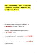 vSim - Rashid Ahmed &sol; NURS 200 &ndash; Rashid Ahmed vSim Case Study &vert; Feedback Log & Score Report &vert; Updated