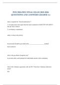 PSYCHIATRY FINAL EXAM 2025-2026 QUESTIONS AND ANSWERS GRADED A&plus;