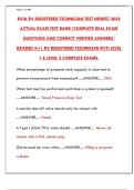 RVIA RV REGISTERED TECHNICIAN TEST NEWEST 2025 ACTUAL EXAM TEST BANK&period;pdf