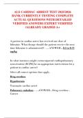 ALS CARDIAC ARREST TEST 2025&sol;2026  BANK CURRENTLY TESTING COMPLETE  ACTUAL QUESTIONS WITH DETAILED  VERIFIED ANSWERS EXPERT VERIFIED  &sol;ALREADY GRADED A&plus; 