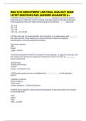 WGU C233 EMPLOYMENT LAW FINAL 2026&sol;2027 EXAM LATEST QUESTIONS AND ANSWERS GUARANTEE A&plus;