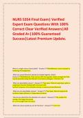  NURS 5354 Final Exam&vert; Verified Expert Exam Questions With 100&percnt; Correct Clear Verified Answers&vert;All Graded A&plus;&vert;100&percnt; Guaranteed Success&vert;Latest Premium Update&period;