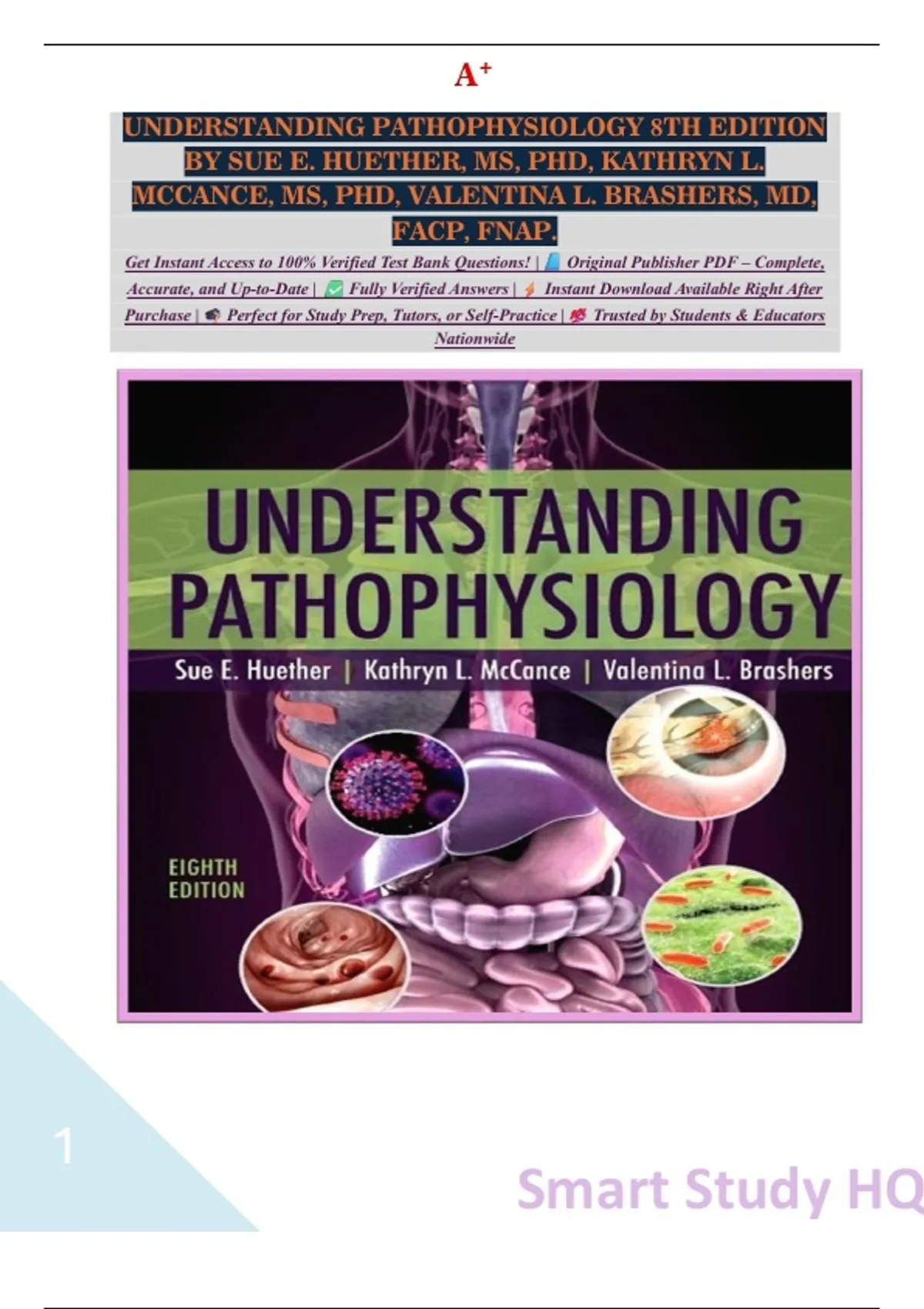 Test bank for Understanding Pathophysiology, 8th Edition by Sue E ...