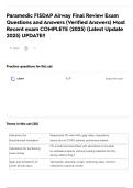 Paramedic FISDAP Airway Final Review Exam Questions and Answers &lpar;Verified Answers&rpar; Most Recent exam COMPLETE &lpar;2025&rpar; &lpar;Latest Update 2025&rpar; UPDATE&excl;&excl;