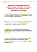 WGU D005 CONSIDERATIONS FOR  INSTRUCTIONAL PLANNING QUESTIONS  WITH 100&percnt; CORRECT SOLUTIONS &vert;  GUARANTEED SUCCESS&period;