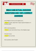 NBAA CAM ACTUAL 2025&sol;2026 QUESTIONS AND 100&percnt; CORRECT ANSWERS