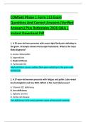 COMSAE Phase 1 Form 113 Exam  Questions And Correct Answers &lpar;Verified  Answers&rpar; Plus Rationales 2026 Q&A &vert;  Instant Download Pdf 