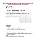 OCR A Level History A Y221&sol;01 Democracy and Dictatorships in Germany 1919&ndash;1963  JUNE 2025 Combined Question Paper and Mark Scheme 
