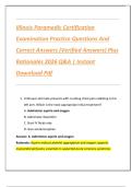 Illinois Paramedic Certification  Examination Practice Questions And  Correct Answers &lpar;Verified Answers&rpar; Plus  Rationales 2026 Q&A &vert; Instant  Download Pdf