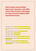   ILEA Pre-Basic Exam&vert;Verified Expert Exam Questions with 100&percnt; Correct Clear Answers&vert; All Graded A&plus;&vert;Latest Premium Update&vert;100&percnt; Guaranteed Success&period;