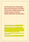   ILEA Pre-Basic Exam &vert;Brand New Expert Exam Questions with 100&percnt; Correct Clear Verified Answers&vert; All Graded A&plus;&vert;Latest Premium Update&vert;100&percnt; Guaranteed Success&period;