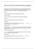 PSY 340 EXAM 4 QUESTIONS & ANSWERS