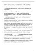 PSY 340 FINAL EXAM QUESTIONS & BANSWERS