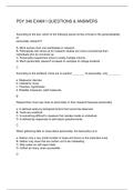 PSY 340 EXAM I QUESTIONS & ANSWERS