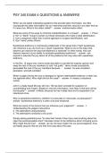PSY 340 EXAM 4 QUESTIONS & ANSWERS