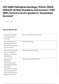 UST ABSN Pathopharmacology 1 EXAM &lpar;2025&rpar; UPDATE Verified Questions And Answers &vert; With 100&percnt; Correct Answers graded A&plus; Guaranteed Success&excl;&excl;