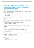 ECN 211 - MACROECONOMICS - ASU - PEREIRA - EXAM &num;3 QUESTIONS AND CORRECT ANSWERS