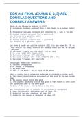 ECN 211 FINAL &lpar;EXAMS 1&comma; 2&comma; 3&rpar; ASU DOUGLAS QUESTIONS AND CORRECT ANSWERS