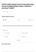 NCCCO Lattice Boom Crawler Crane Exam fully solved & updated &lpar;latest version verified for accuracy&rpar; &vert; Latest&excl;&excl;