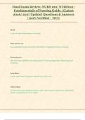 Final Exam Review&colon; NURS 100&sol; NURS100 -  Fundamentals of Nursing Guide &vert; &lpar;Latest  2026&sol; 2027 Update&rpar; Questions & Answers  &vert;100&percnt; Verified -  WCU