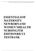  Essentials of Maternity&comma; Newborn&comma; and Women&rsquo;s Health&comma; 6th Edition by Susan Ricci - All Chapters Test Bank