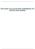 TEST BANK CALCULATE WITH CONFIDENCE 7TH EDITION GRAY MORRIS