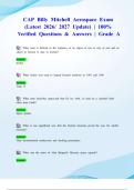 CAP Billy Mitchell Aerospace Exam &lpar;Latest 2026&sol; 2027 Update&rpar; &vert; 100&percnt; Verified Questions & Answers &vert; Grade A