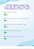 CAP Billy Mitchell Aerospace Exam &lpar;Latest 2026&sol; 2027 Update&rpar; Guide&vert; 100&percnt; Verified Questions & Answers &vert; Grade A