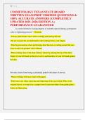 COSMETOLOGY TEXAS STATE BOARD  WRITTEN EXAM PREP VERIFIED QUESTIONS &  100&percnt; ACCURATE ANSWERS &vert; COMPLETELY  UPDATED 2025&ndash;2026 EDITION A&plus;  PERFORMANCE GUARANTEED 