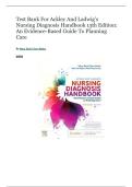 Test Bank For Ackley and Ladwig&rsquo;s Nursing Diagnosis Handbook&colon; An Evidence-Based Guide to Planning Care 13th Edition&vert; 9780323776837&vert; All Chapters &vert;LATEST &vert;2025