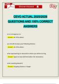 CEVO ACTUAL 2025&sol;2026 QUESTIONS AND 100&percnt; CORRECT ANSWERS