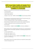 ARF Exam Study Guides & Sample Test 1  ACTUAL UPDATED QUESTIONS AND  CORRECT ANSWERS 