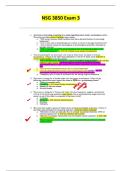 NSG 3850 Exam 3 LATEST UPDATE WITH ALL CORRECT ANSWERS