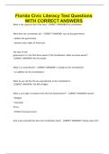 Florida Civic Literacy Test Questions WITH CORRECT ANSWERS&period;pdf