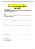 Florida Civic Literacy Exam QUESTIONS WITH CORRECT ANSWERS&period;pdf