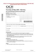 OCR AS Level Biology B &lpar;Advancing Biology&rpar; H022&sol;02 Biology in depth MAY 2025  Combined Question Paper and Mark Scheme